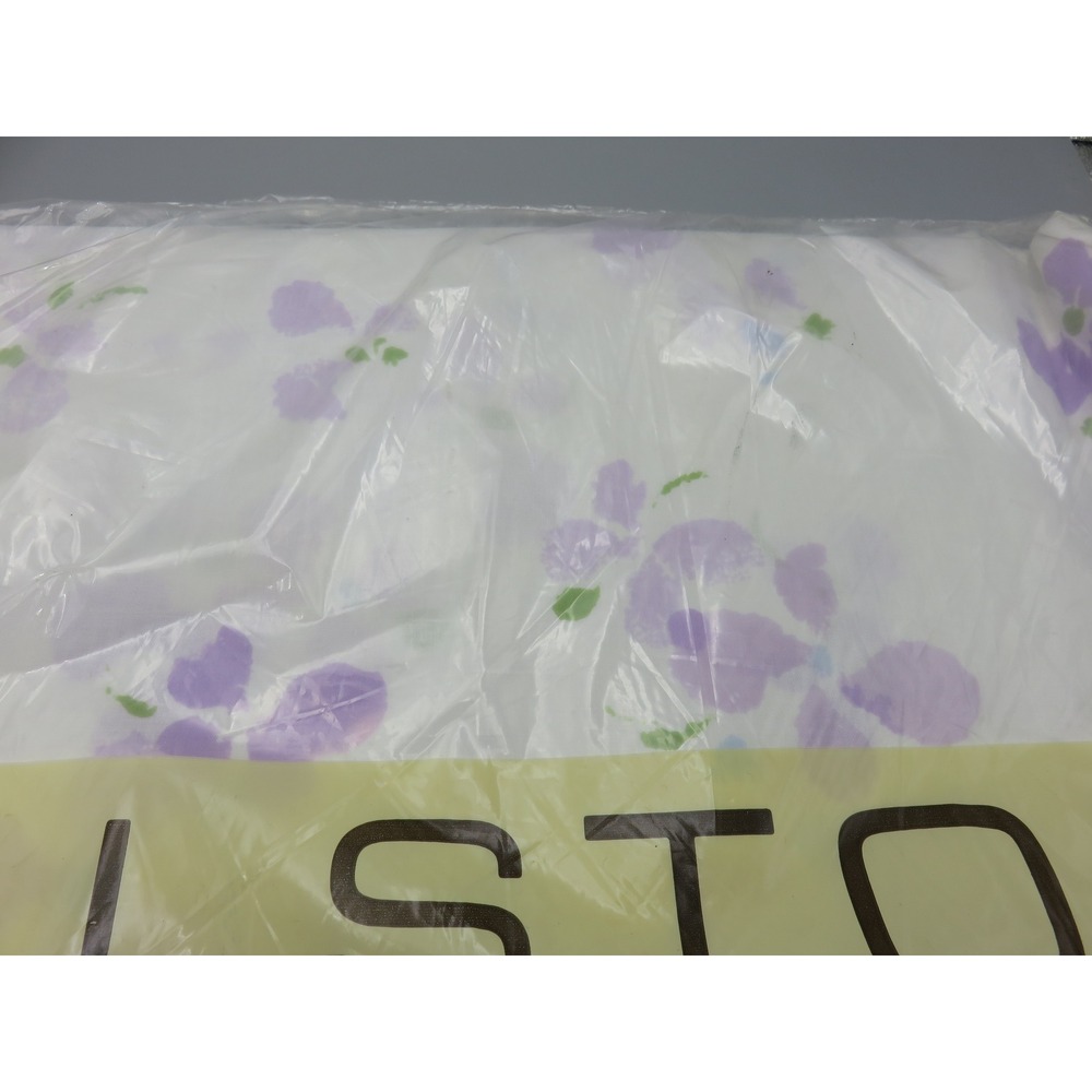 Vintage Halston for Fieldcrest Twin Fitted Sheet Halstons Flower Purple Floral - Picture 2 of 8